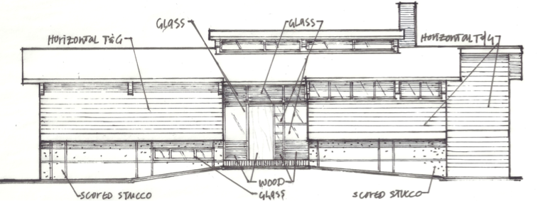 Sketch of Modernist Renovation