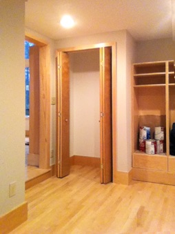 Maple cabinetry at new Entry.